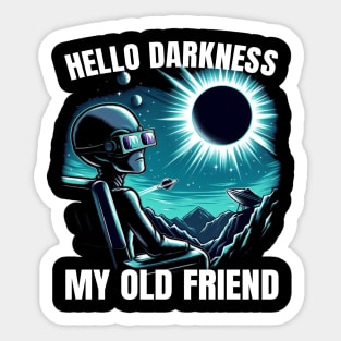 Hello Darkness Solar Eclipse Apparel Sticker